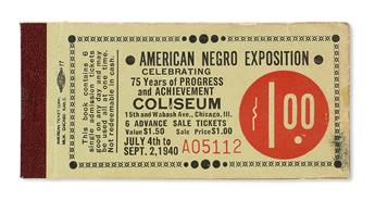 (ART.) ADEN, BARNETT. Six unused postcards from the 1940 American Negro Exposition in Chicago.